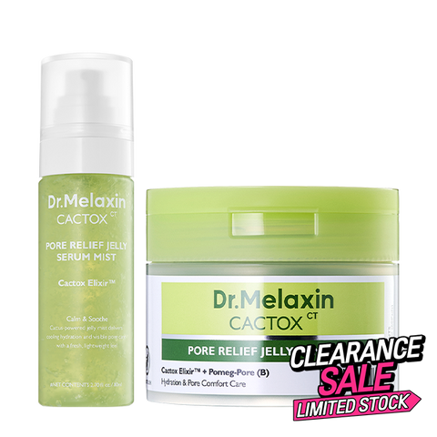 [CLEARANCE SALE] CACTOX Pore Relief Jelly Toner 60 Pads  & Serum Mist Duo