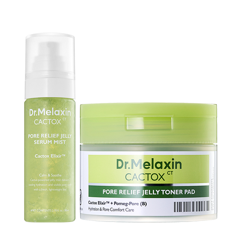CACTOX Pore Relief Jelly Toner 60 Pads  & Serum Mist Duo