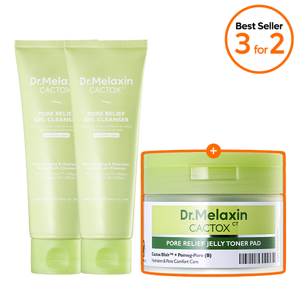[3 FOR 2] Cactox Gel Cleanser & Toner Pad Set